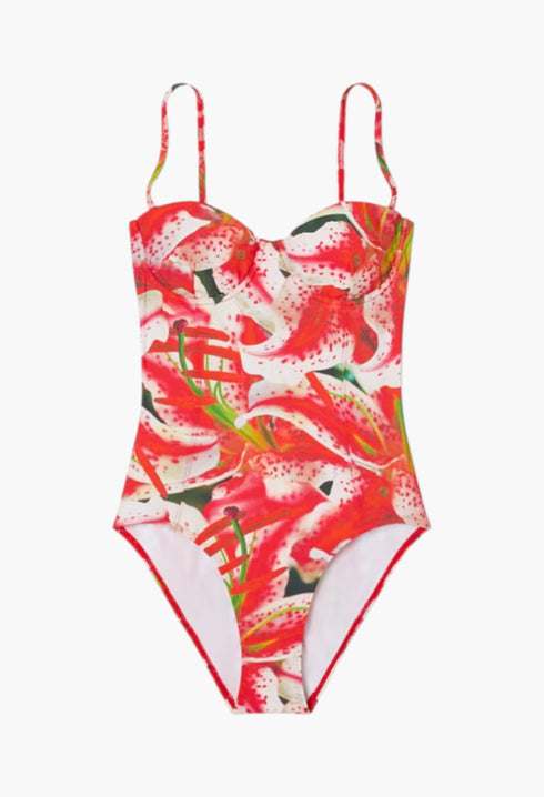 Pink Lily - Balconette Swimsuit - GLAM MODA
